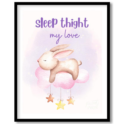 "This charming poster with the typo ""Sleep thight my love"" (instead of ""tight"") exudes cozy, im… for house