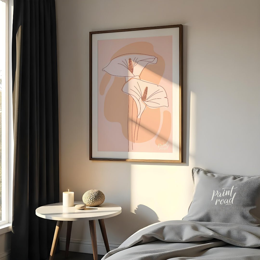 "Soft Bloom" is a minimalist floral art print that celebrates the elegance of simplicity. With its … for bedroom