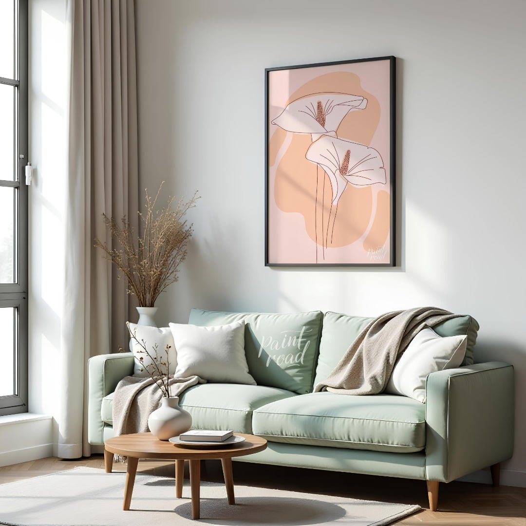"Soft Bloom" is a minimalist floral art print that celebrates the elegance of simplicity. With its … for living room