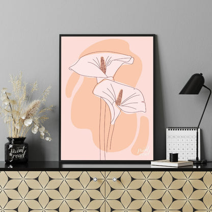 "Soft Bloom" is a minimalist floral art print that celebrates the elegance of simplicity. With its … for office