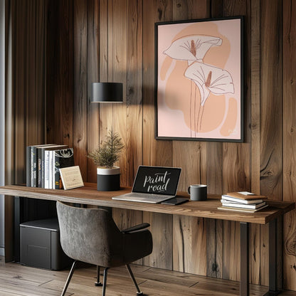 "Soft Bloom" is a minimalist floral art print that celebrates the elegance of simplicity. With its … for office