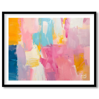 This abstract painting is a symphony of soft, blended strokes, creating a visually soothing and har… for sweet home