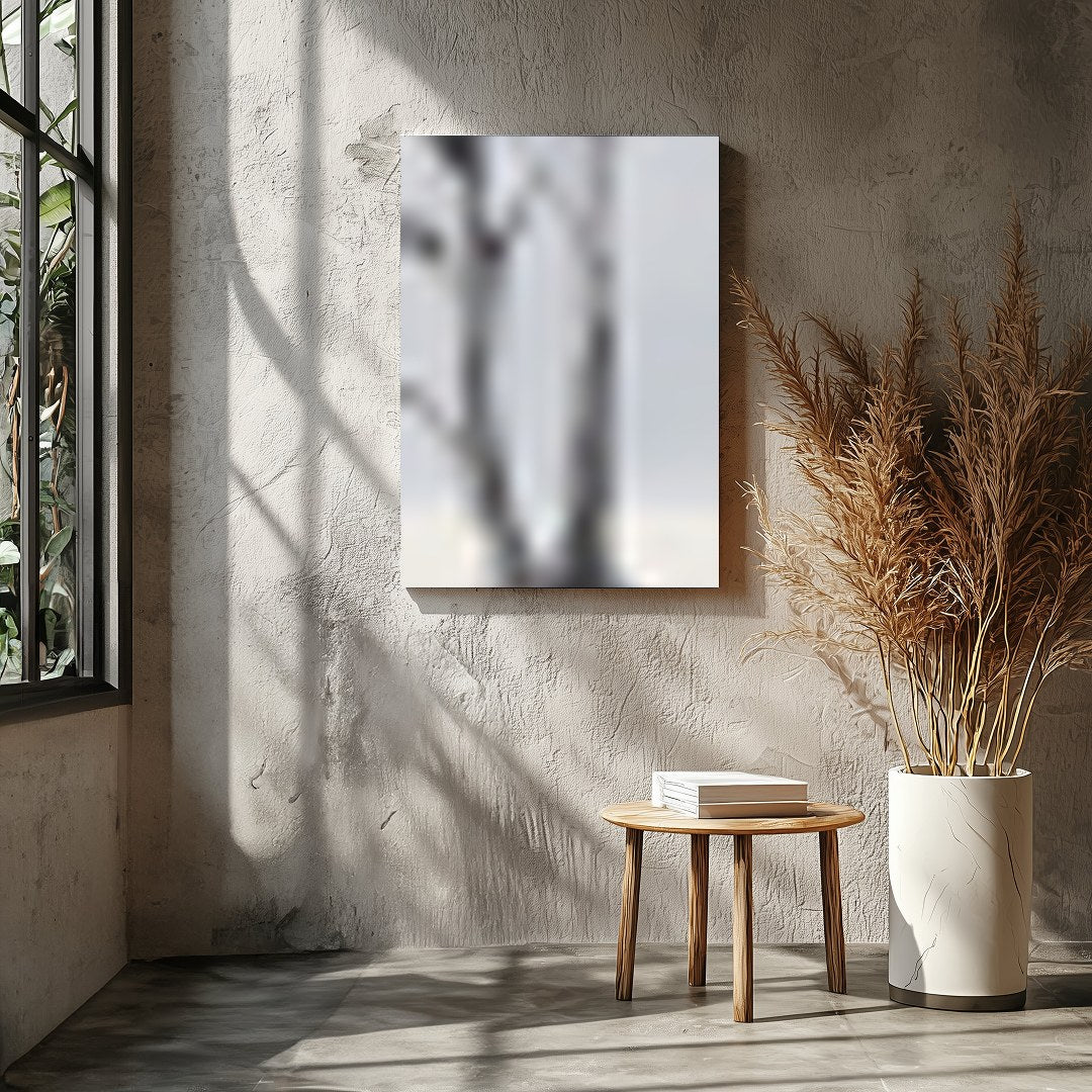 Embrace tranquility with this captivating artwork featuring a solitary tree on a vast, serene for Entrance