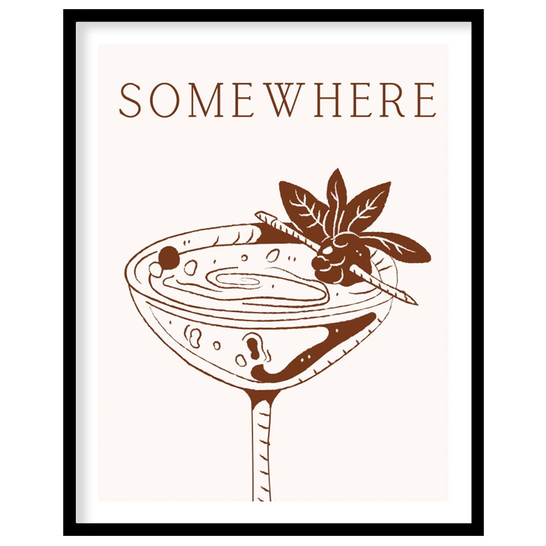 A vintage-inspired illustration of a classic cocktail, perfect for those who enjoy a bit of sophist… for area