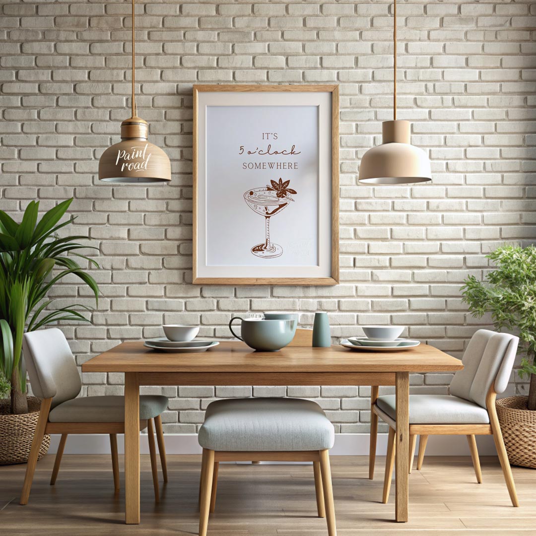 A vintage-inspired illustration of a classic cocktail, perfect for those who enjoy a bit of sophist… for dining room