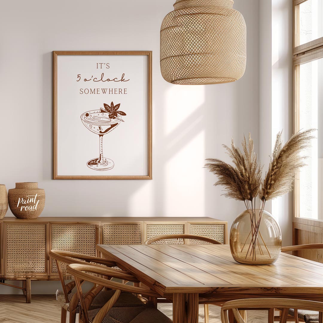 A vintage-inspired illustration of a classic cocktail, perfect for those who enjoy a bit of sophist… for dining room