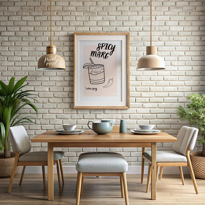 A hand-drawn illustration of a classic margarita cocktail with a spicy twist. The image features a … for dining room