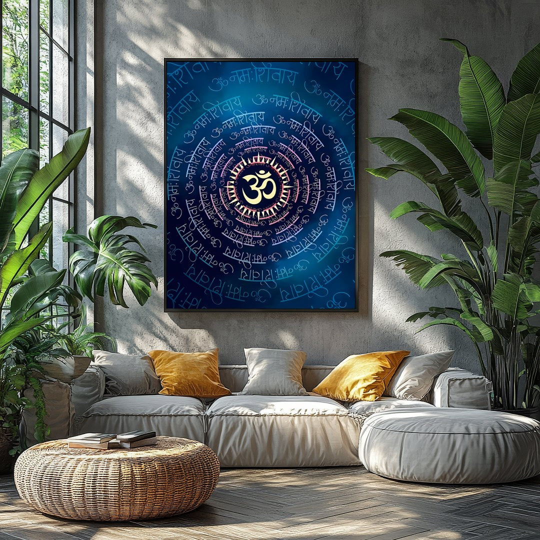 Immerse yourself in the tranquil elegance of this spiritual chakra mandala, featuring a mesmerizing for Balcony