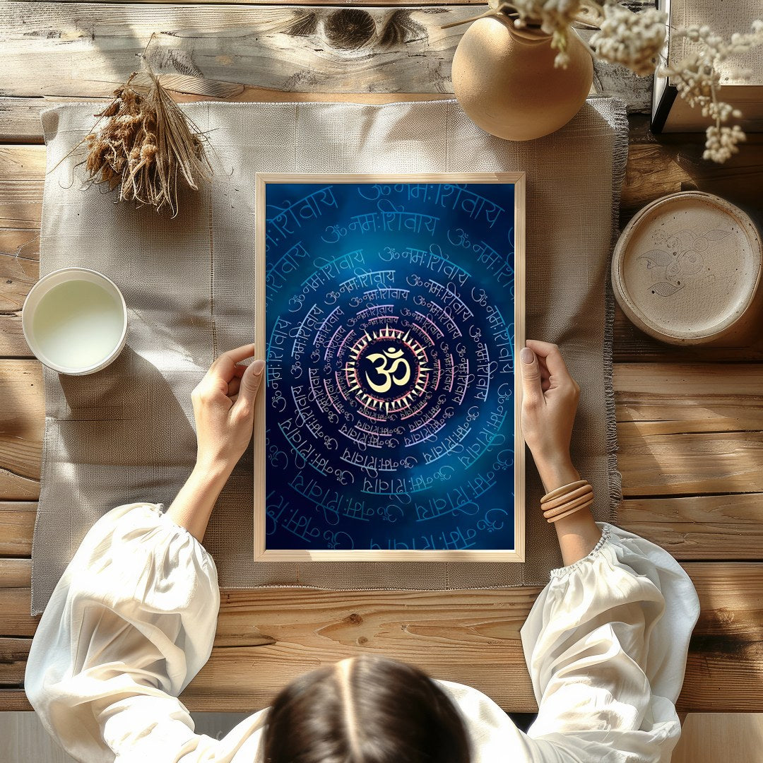 Immerse yourself in the tranquil elegance of this spiritual chakra mandala, featuring a mesmerizing for Kitchen