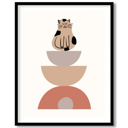 This modern and minimalist illustration presents a delightful twist on abstract art, featuring a st… for space
