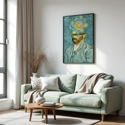 "Starry Mind: A Tribute to Van Gogh" is a captivating digital reinterpretation that bridges surreal… for living room