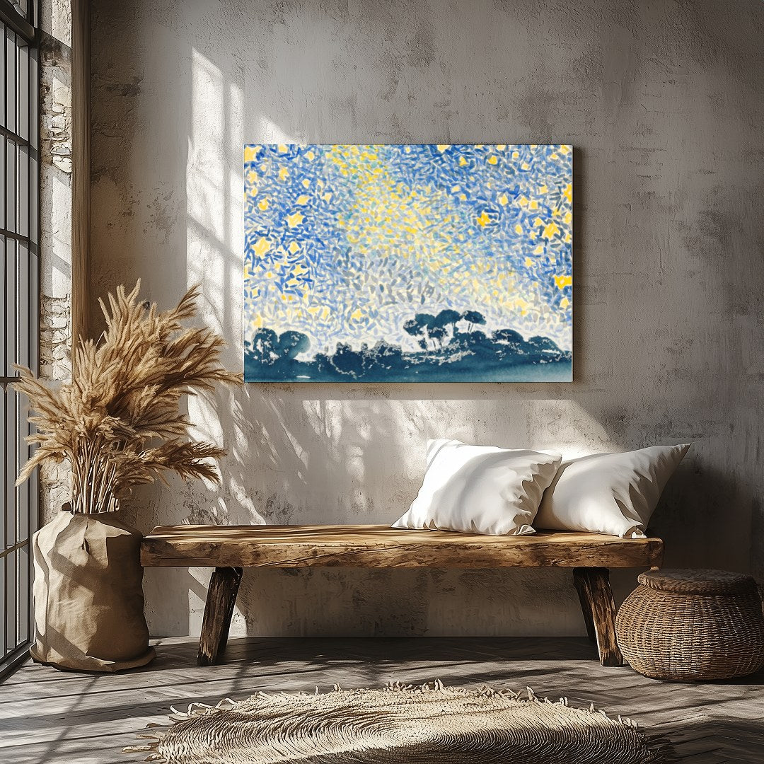 This enchanting abstract piece transforms a starry night sky into a kaleidoscope of color and form. for Veranda