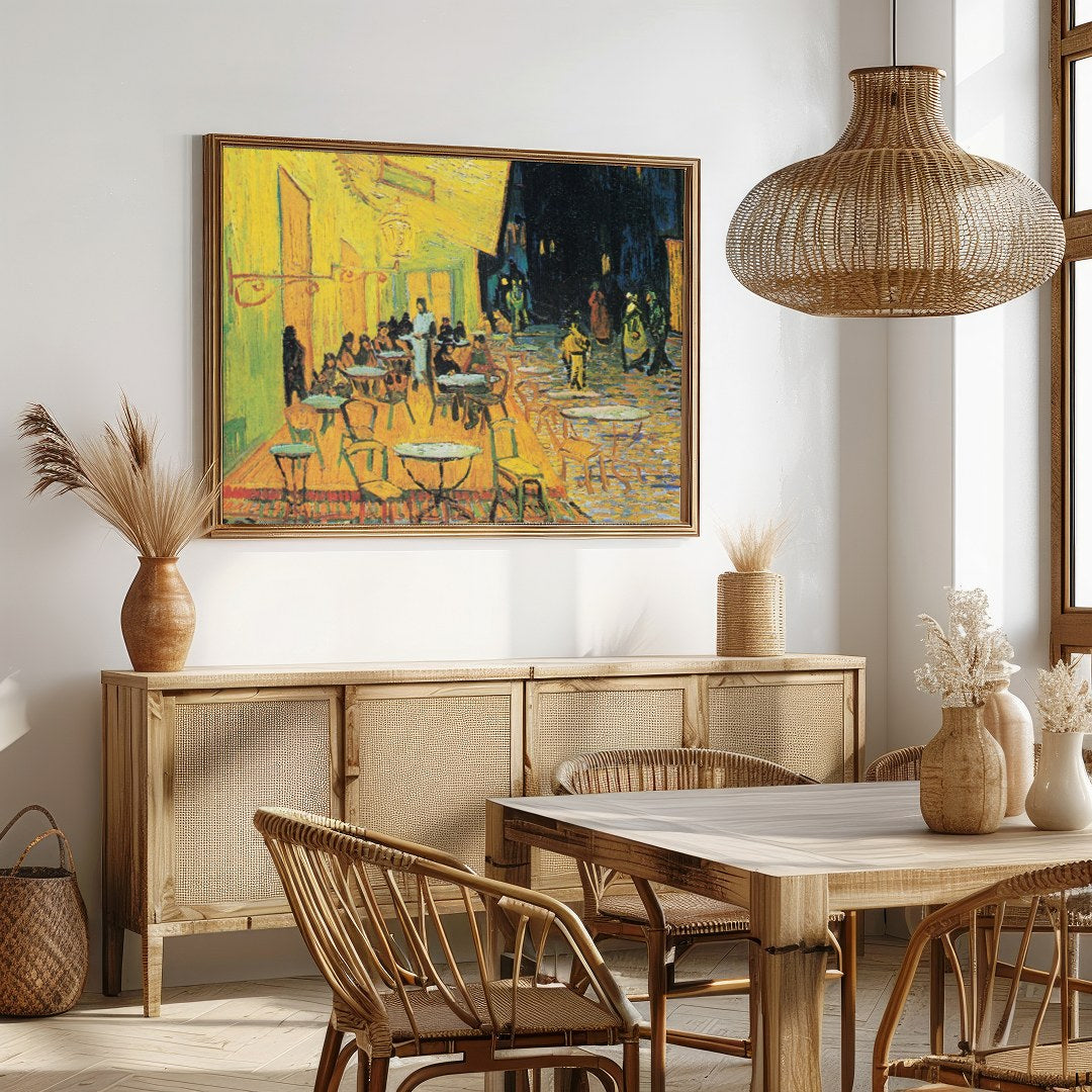 Immerse yourself in the enchanting ambiance of a vibrant cafe scene, beautifully captured with a for Dining
