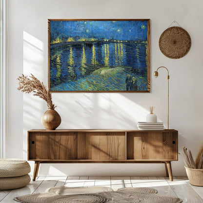 Capture the mesmerizing beauty of Van Gogh's star-filled sky with this stunning print of 'Starry for Sitting Area