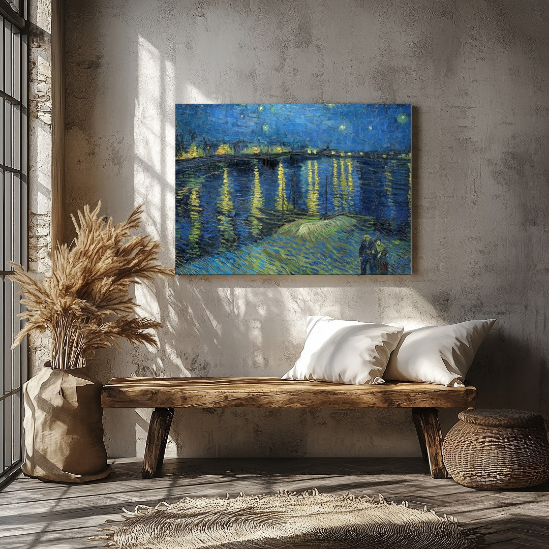 Capture the mesmerizing beauty of Van Gogh's star-filled sky with this stunning print of 'Starry for Veranda