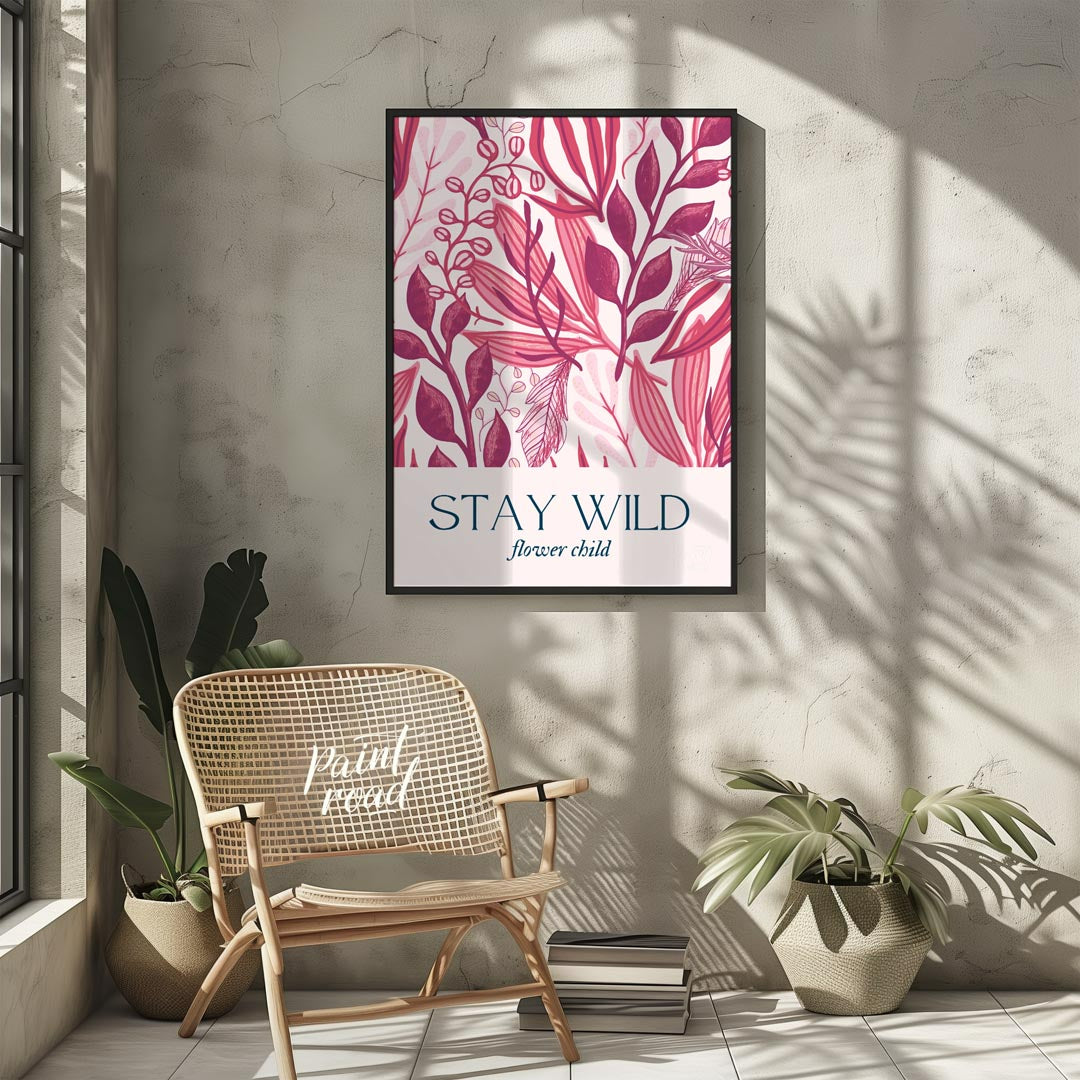 This enchanting botanical illustration bursts with lush, stylized foliage and delicate floral eleme… for other