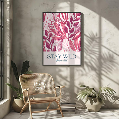 This enchanting botanical illustration bursts with lush, stylized foliage and delicate floral eleme… for other