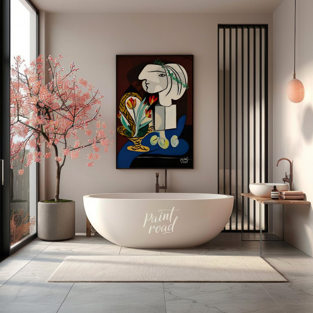 Pablo Picasso’s “Still Life with Tulips” (Nature Morte aux Tulipes) is a captivating painting that … for bathroom