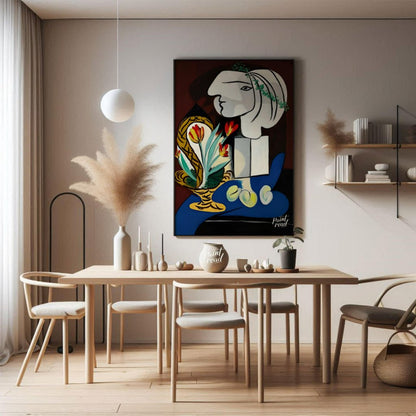 Pablo Picasso’s “Still Life with Tulips” (Nature Morte aux Tulipes) is a captivating painting that … for dining room