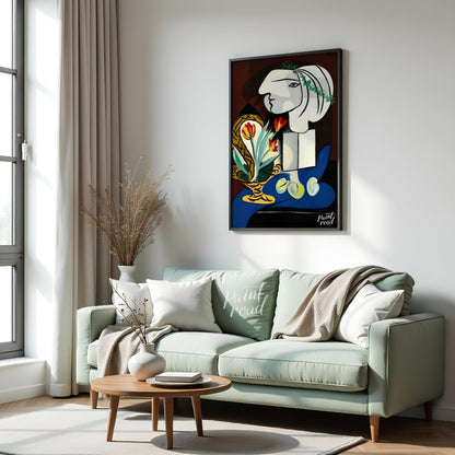 Pablo Picasso’s “Still Life with Tulips” (Nature Morte aux Tulipes) is a captivating painting that … for living room