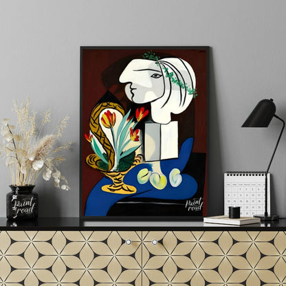 Pablo Picasso’s “Still Life with Tulips” (Nature Morte aux Tulipes) is a captivating painting that … for office