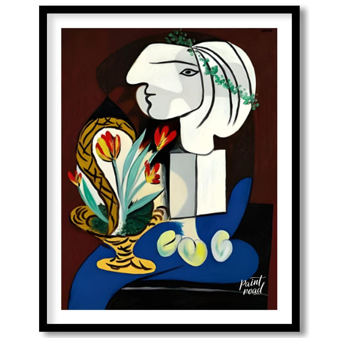 Pablo Picasso’s “Still Life with Tulips” (Nature Morte aux Tulipes) is a captivating painting that … for place