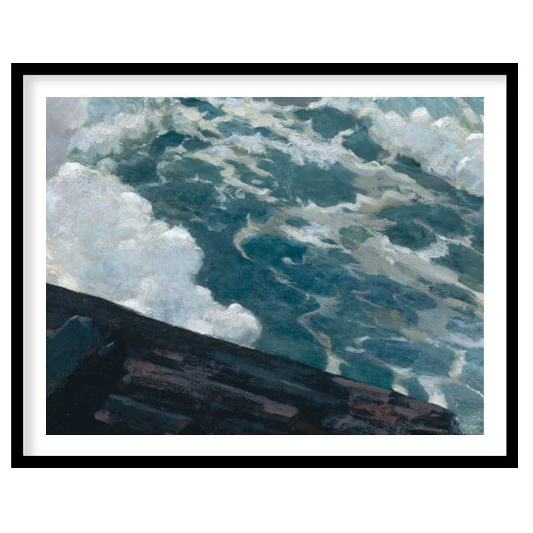 Experience the raw power of nature with this captivating canvas artwork depicting a stormy sea. The for sweet-home
