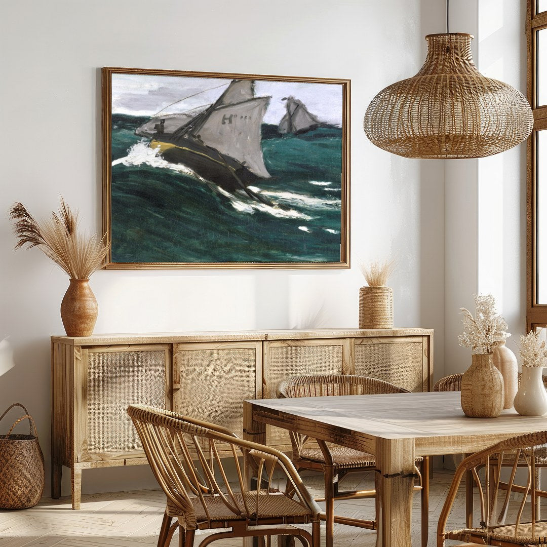 Experience the thrill of the ocean with this evocative maritime scene. Capturing the dynamic for Dining