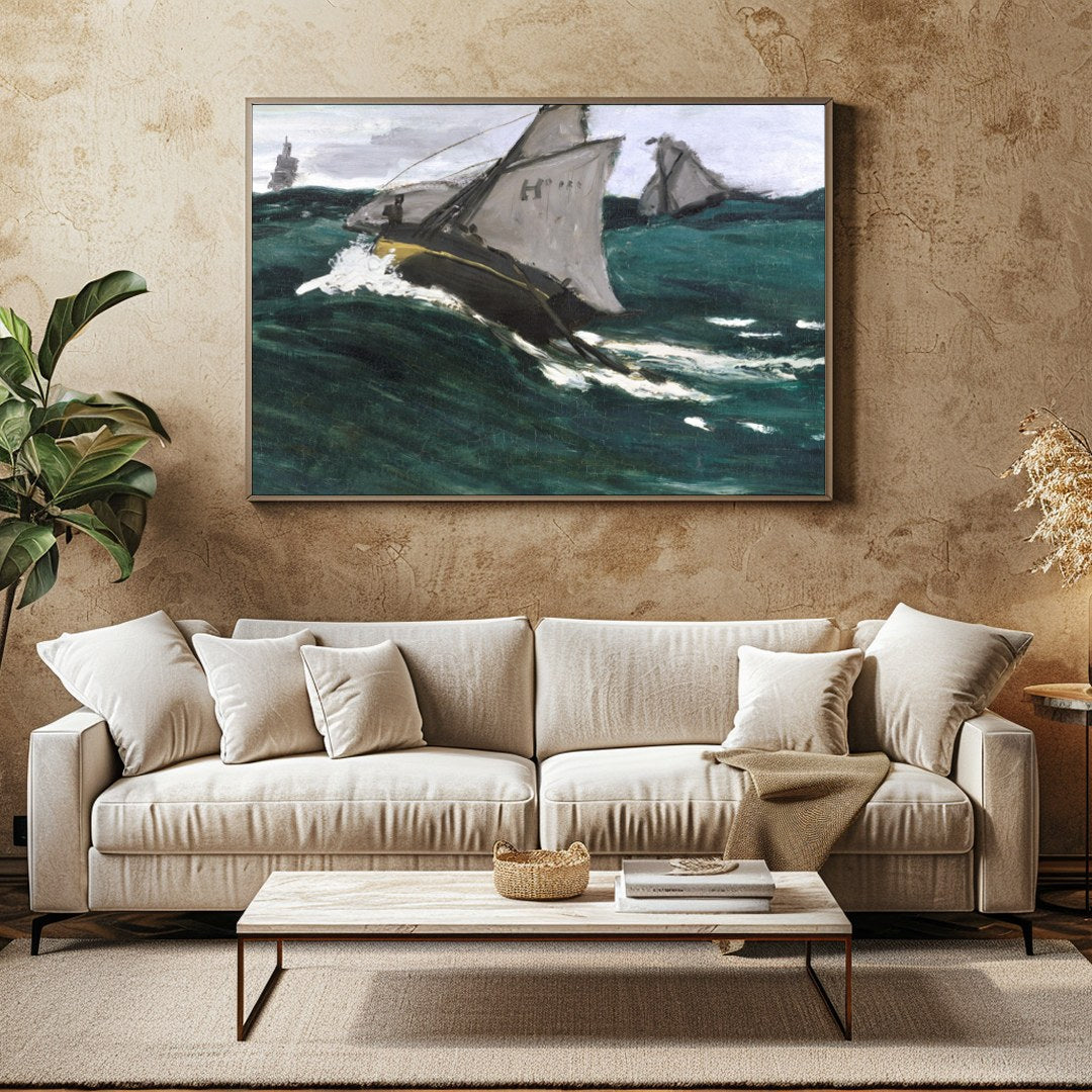 Experience the thrill of the ocean with this evocative maritime scene. Capturing the dynamic for Family Room