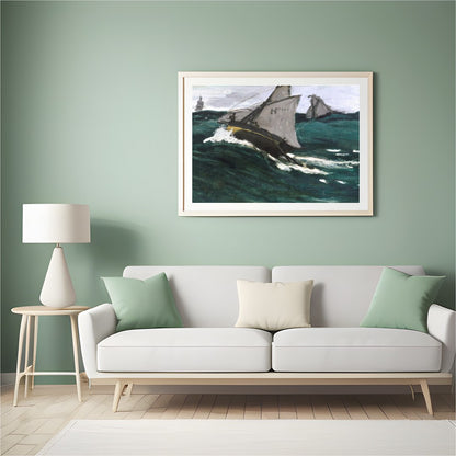 Experience the thrill of the ocean with this evocative maritime scene. Capturing the dynamic for Hall