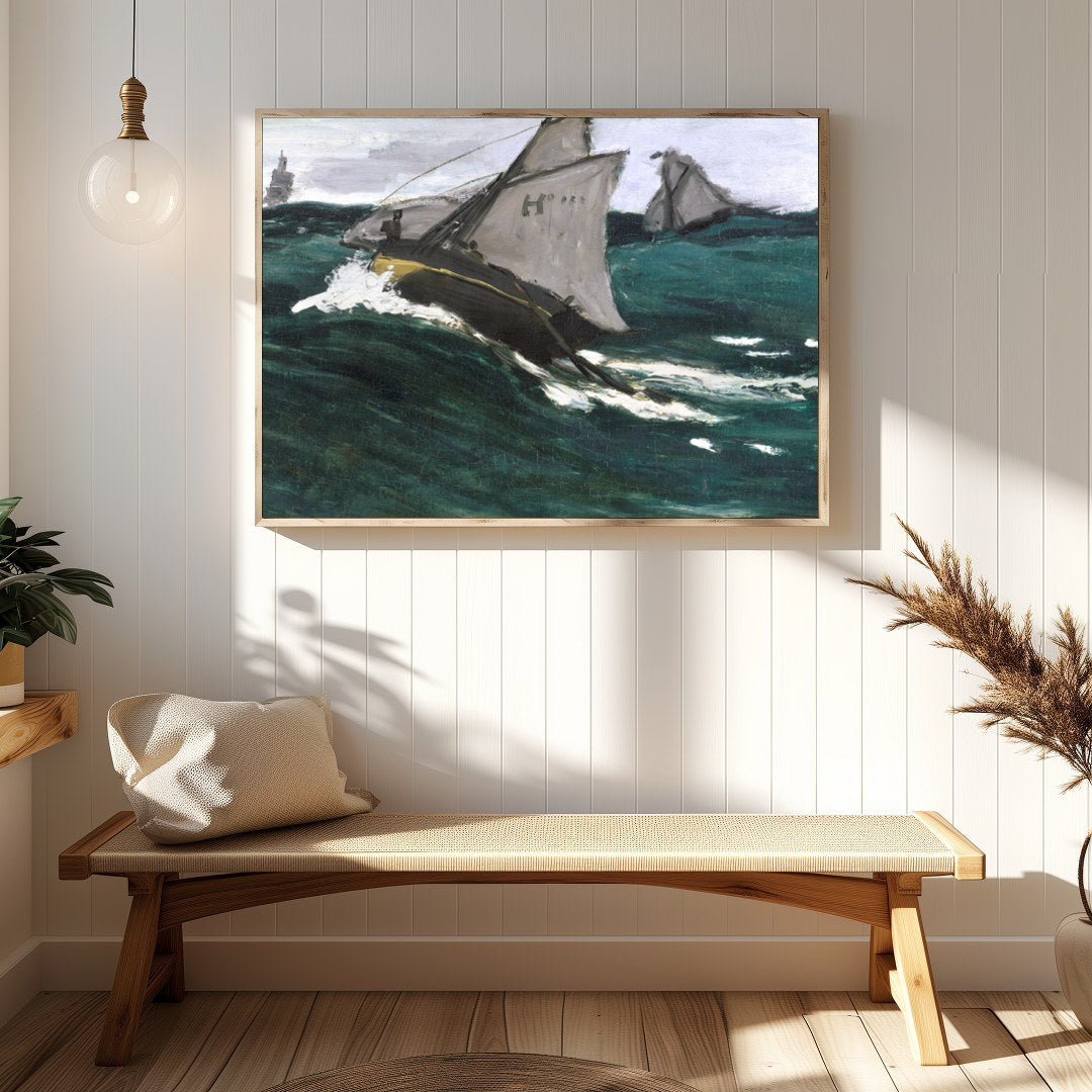 Experience the thrill of the ocean with this evocative maritime scene. Capturing the dynamic for Hallway