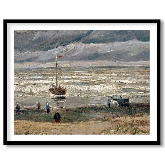 Experience the raw beauty of nature with this evocative artwork depicting a dramatic coastal scene. for decor