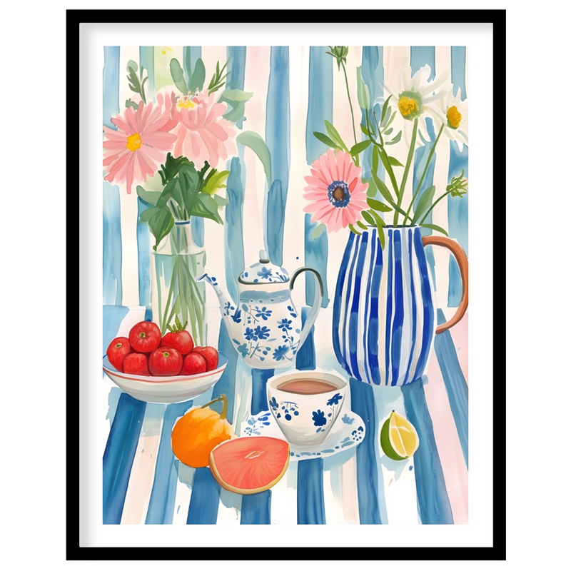 Striped Teatime Still Life
