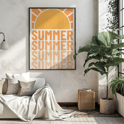 Summer Vibes Painting available online at Paintroad showing aesthetic beach house decor and bright