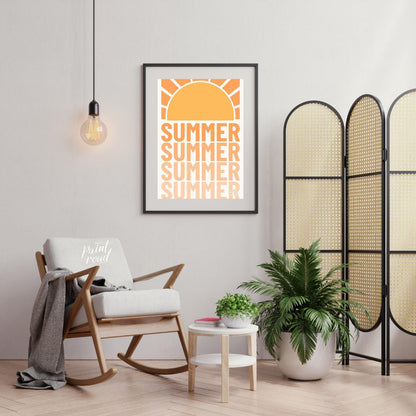Summer Vibes Painting available online at Paintroad showing aesthetic beach house decor and bright