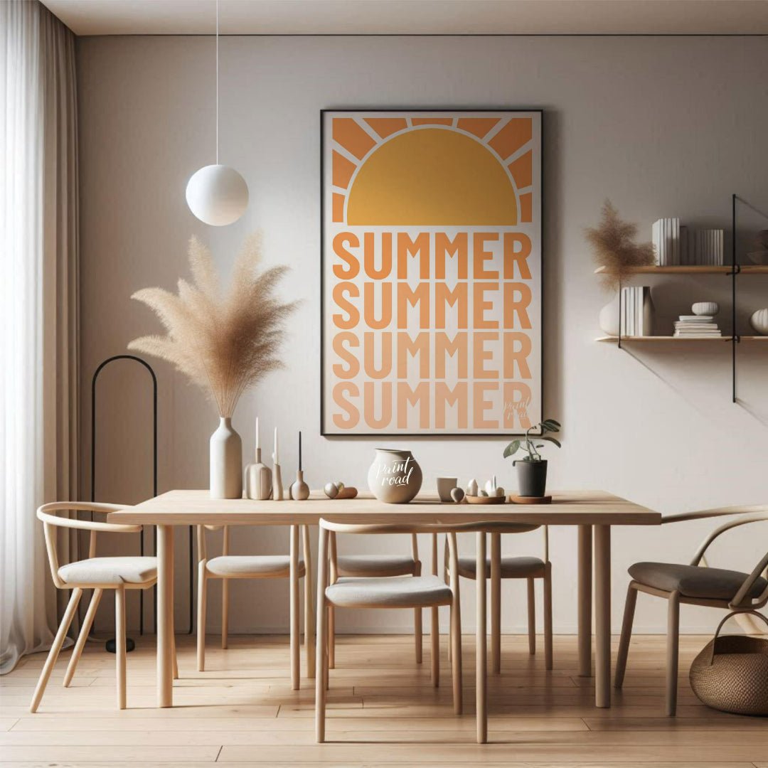 Summer Vibes Painting available online at Paintroad showing aesthetic beach house decor and bright