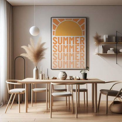 Summer Vibes Painting available online at Paintroad showing aesthetic beach house decor and bright