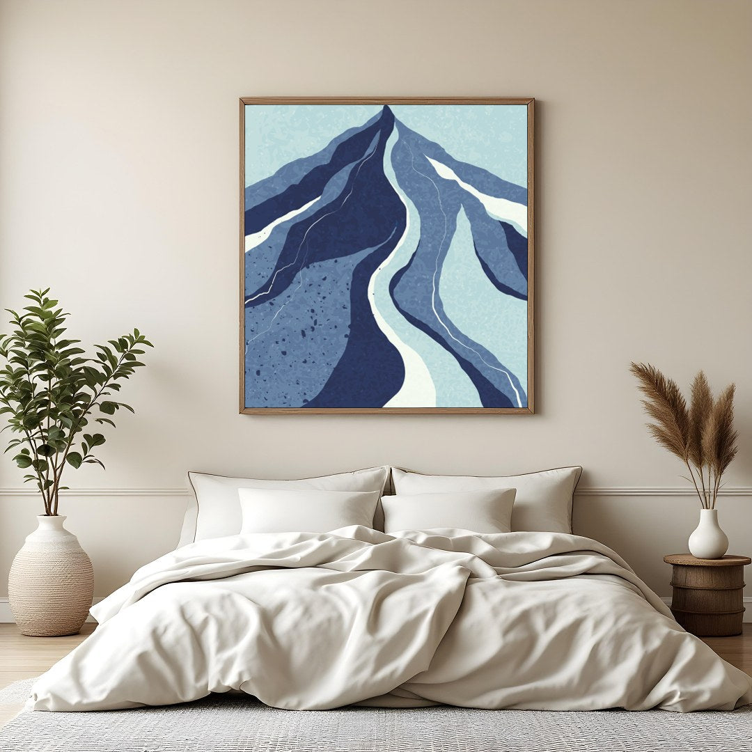 Experience the tranquil beauty of nature with this captivating abstract mountain landscape. The for Bedroom