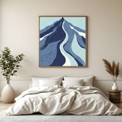 Experience the tranquil beauty of nature with this captivating abstract mountain landscape. The for Bedroom