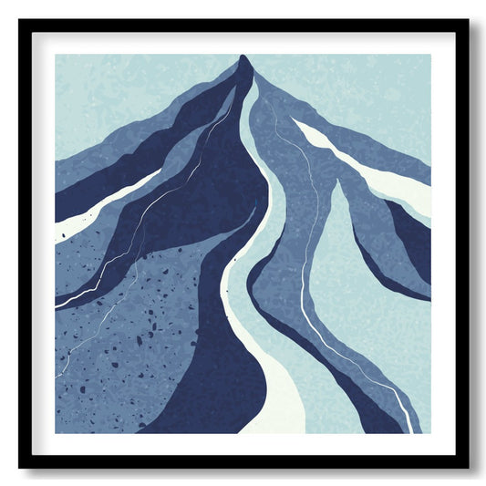 Experience the tranquil beauty of nature with this captivating abstract mountain landscape. The for residence