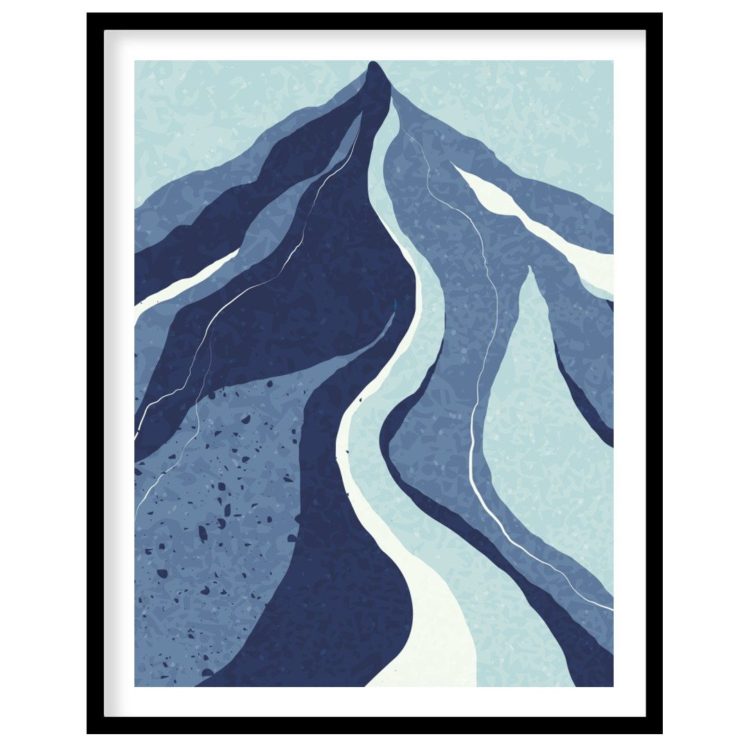 Experience the tranquil beauty of nature with this captivating abstract mountain landscape. The for residence