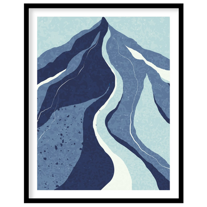 Experience the tranquil beauty of nature with this captivating abstract mountain landscape. The for residence