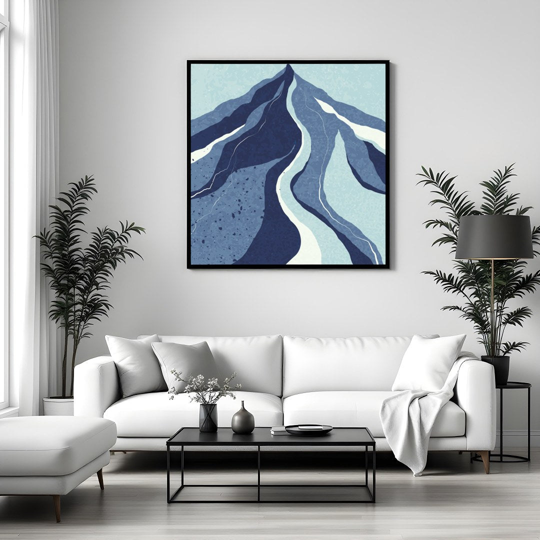 Experience the tranquil beauty of nature with this captivating abstract mountain landscape. The for Sitting Area