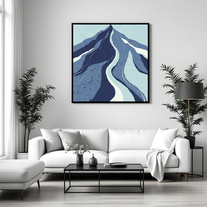 Experience the tranquil beauty of nature with this captivating abstract mountain landscape. The for Sitting Area