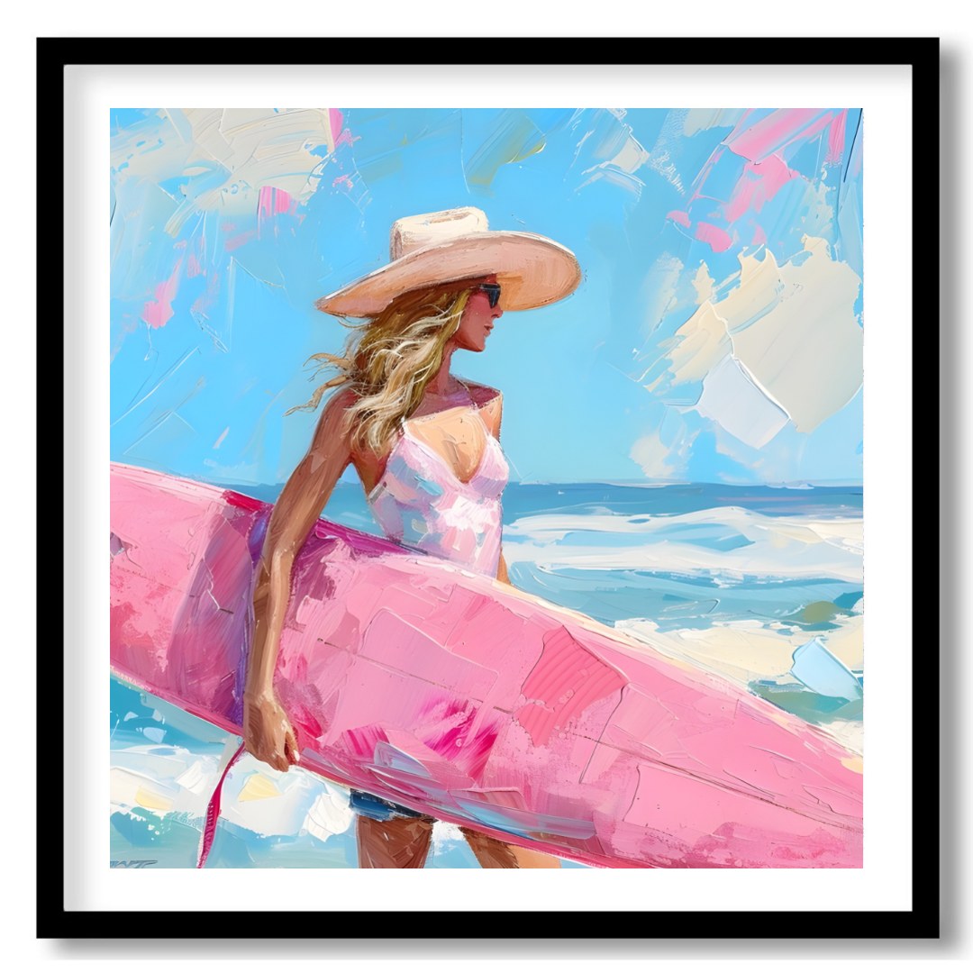 Immerse yourself in the carefree spirit of summer with this vibrant artwork, featuring a sunlit for living-space