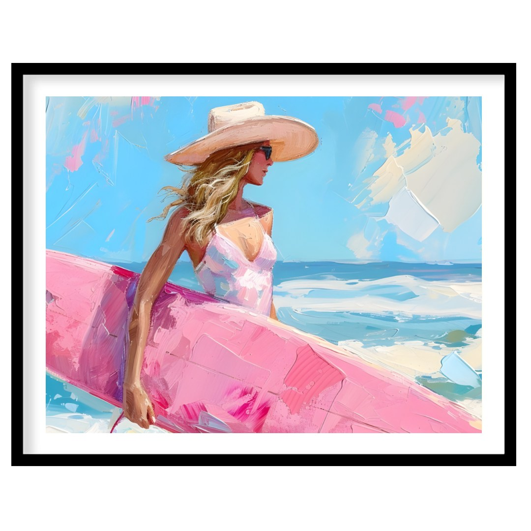 Immerse yourself in the carefree spirit of summer with this vibrant artwork, featuring a sunlit for living-space