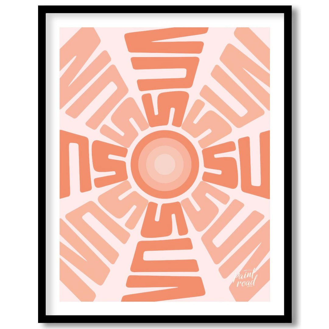 This captivating graphic features a stylized sun motif composed entirely of the word “SUN” repeated… for lovely house