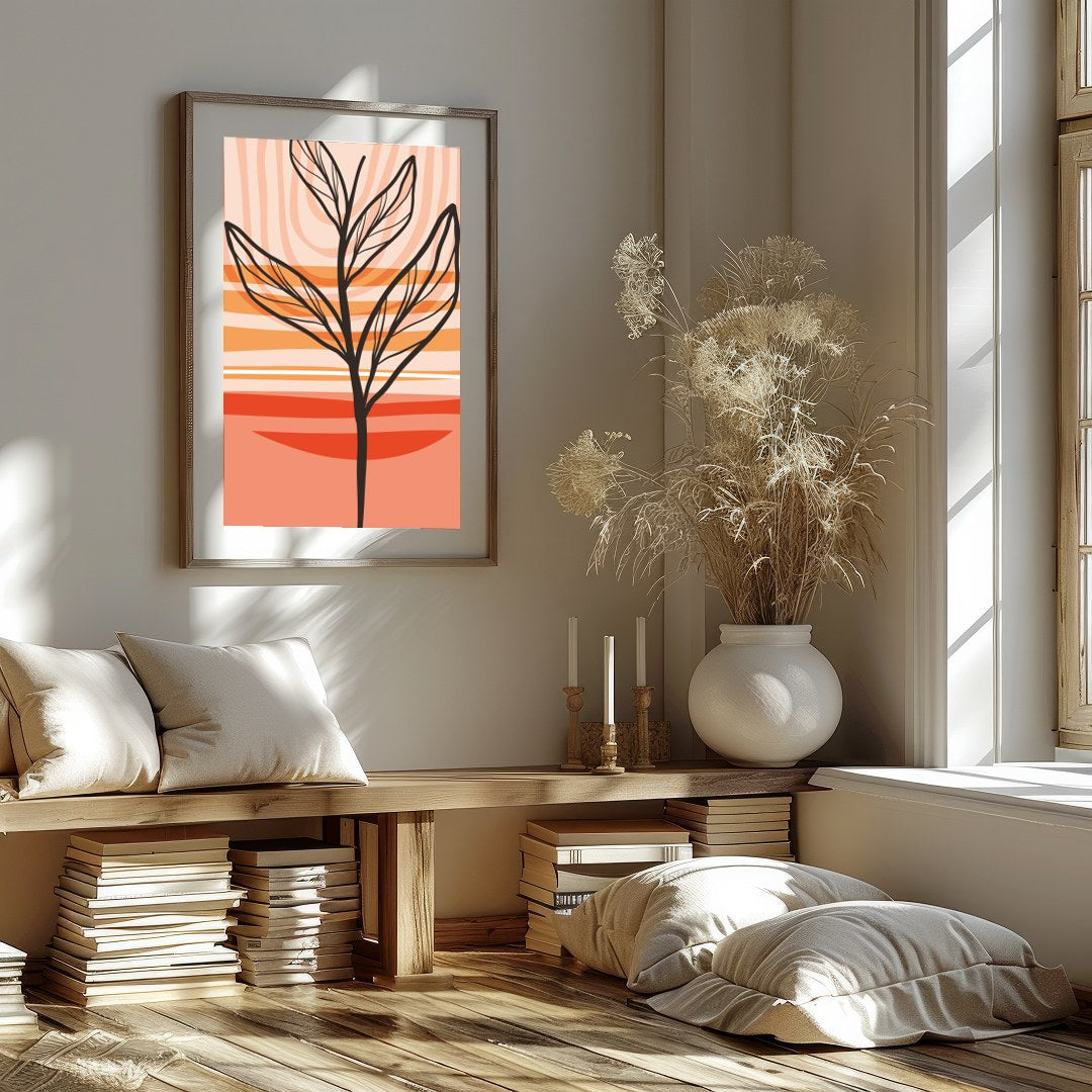 Enhance your space with this invigorating piece featuring bold lines and vibrant colors. The for abode