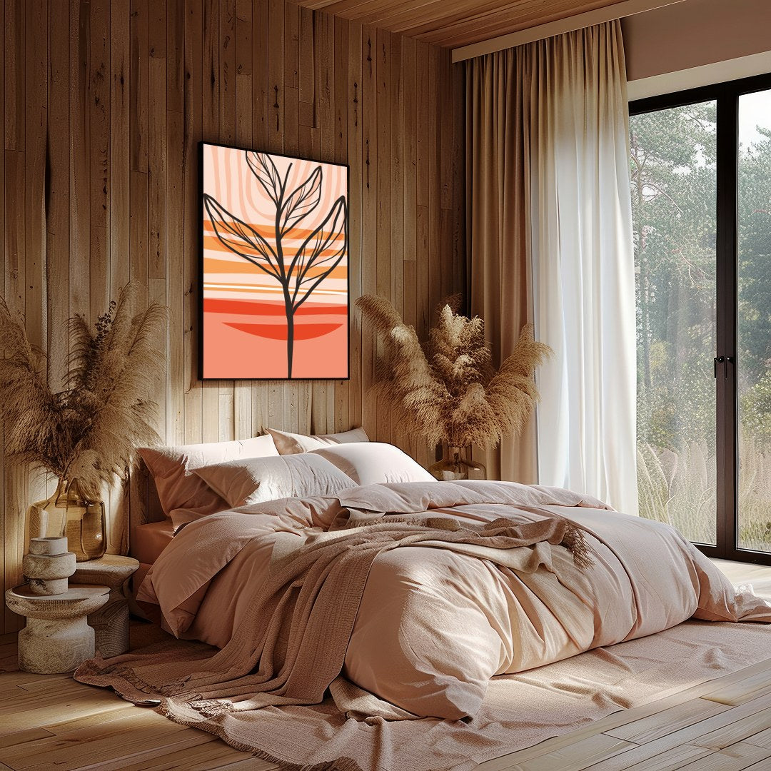 Enhance your space with this invigorating piece featuring bold lines and vibrant colors. The for Bedroom