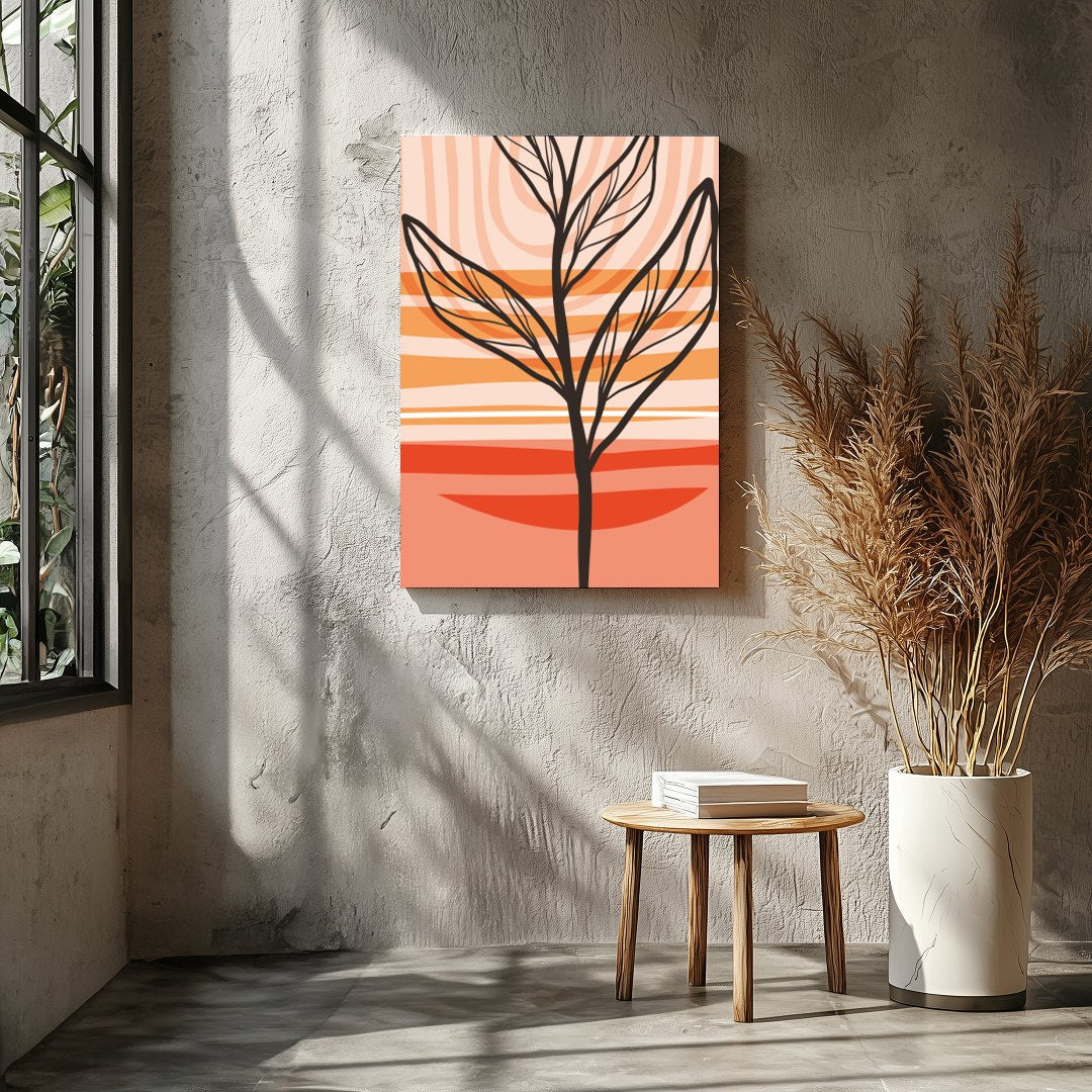 Enhance your space with this invigorating piece featuring bold lines and vibrant colors. The for Entrance